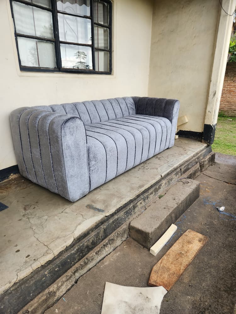 Silver Channel Sofa